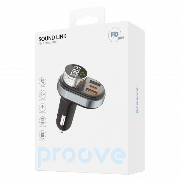 Proove FM Launcher Sound Link 30W (PD+QC3.0) Type-C+USB