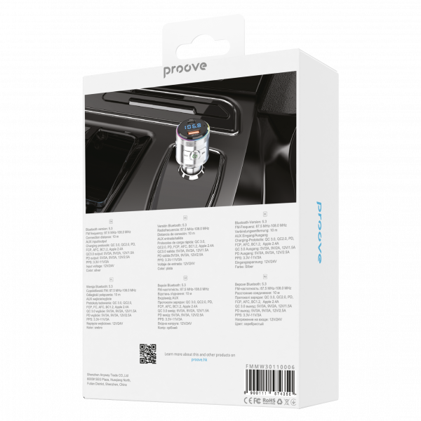 Proove FM Launcher Maxi Wave 30W (PD+QC3.0) Type-C+USB