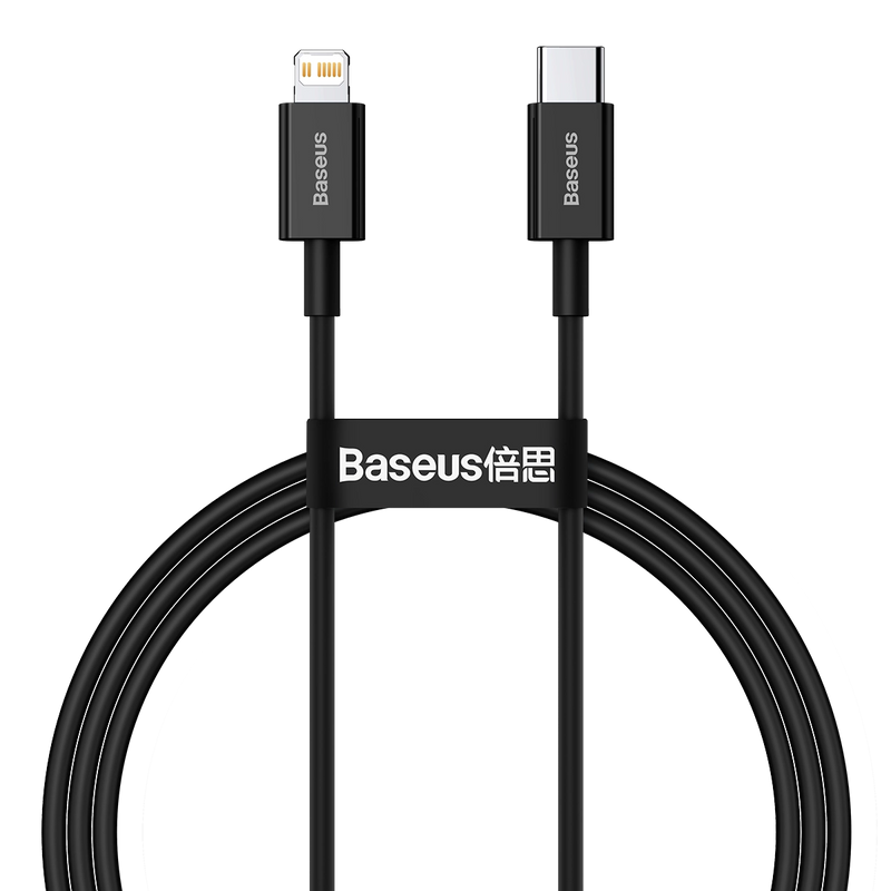 Baseus Superior Series TypeC To iPhone 20W Fast Charging Cable Black