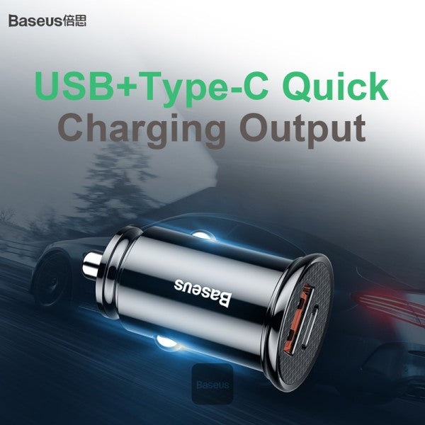 Baseus Circular Plastic A+C 30W PPS Car Charger