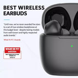 EarFun Air Wireless Earbuds Bluetooth Earbuds with 4 Mics Sweatshield IPX7 Waterproof Game Mode Wireless Charging Deep Bass USB-C Fast Charge