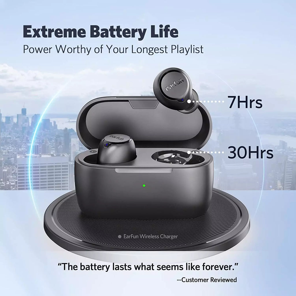 EarFun Free 2S Wireless Earbuds Qualcomm® CVC™ 8.0 ENC Bluetooth 5.2 Sweatshield™ IPX7 Waterproof Headphone aptX™ Deep Bass APP Game Mode