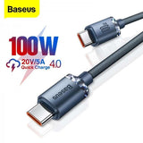 Baseus Crystal Shine Series Fast Charging Data Cable Type-C to Type-C 100W