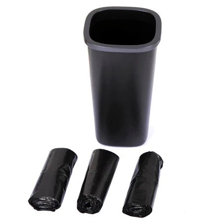 Baseus Car Dust Bin Small Dust-Free Vehicle Mounted Trash Can for Car  Office Desktop Study with 90 Garbage Bags, Capacity: 800ml (Black),  Plastic, Open-Top : : Home & Kitchen