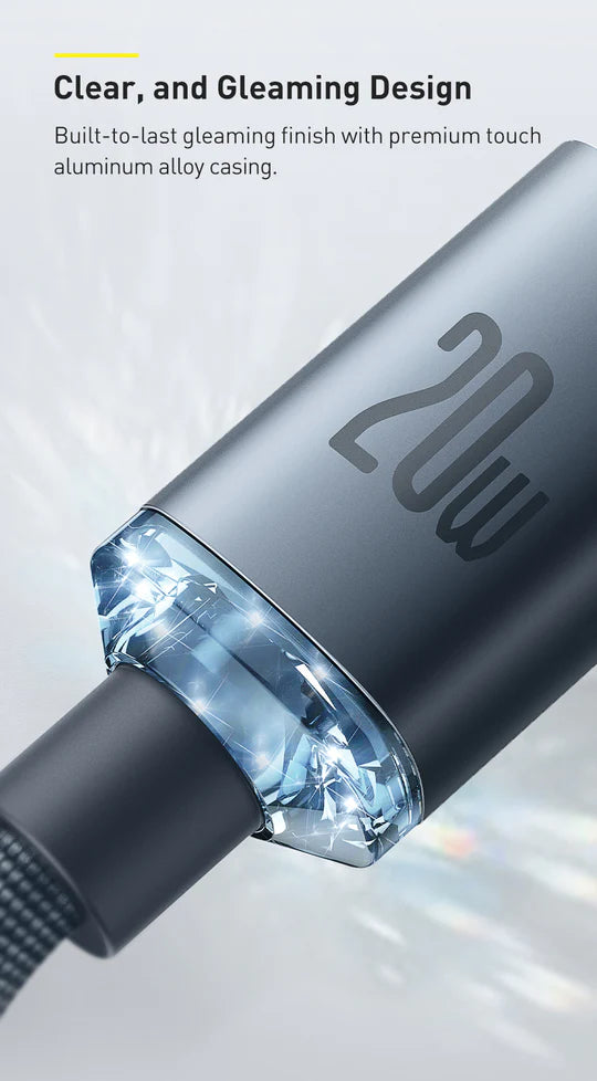 Baseus Crystal Shine Fast Charging Data Cable Type-C to iP 20W