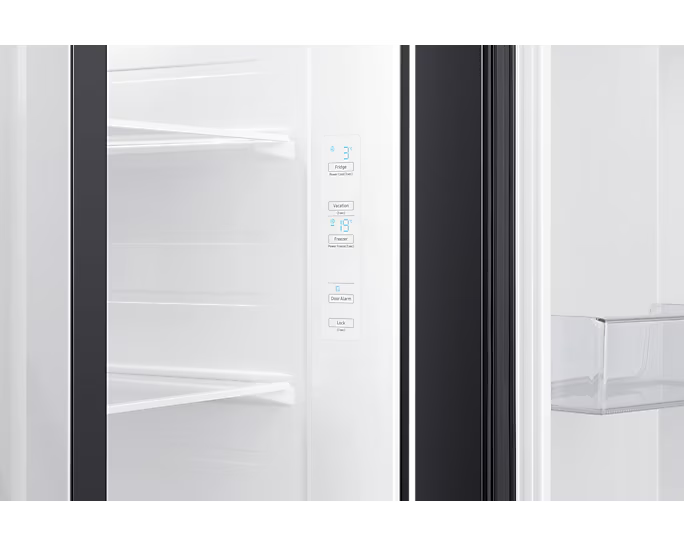 Samsung Refrigerator SBS with All-around Cooling, 680L (RS62R5001M9/LV)