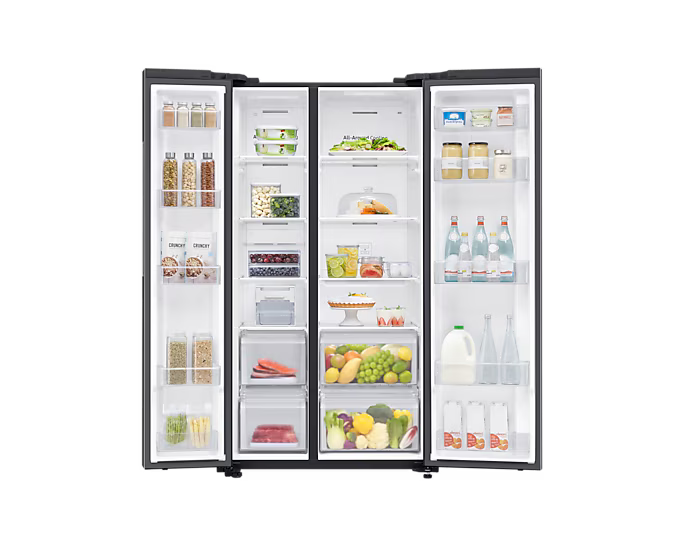 Samsung Refrigerator SBS with All-around Cooling, 680L (RS62R5001M9/LV)