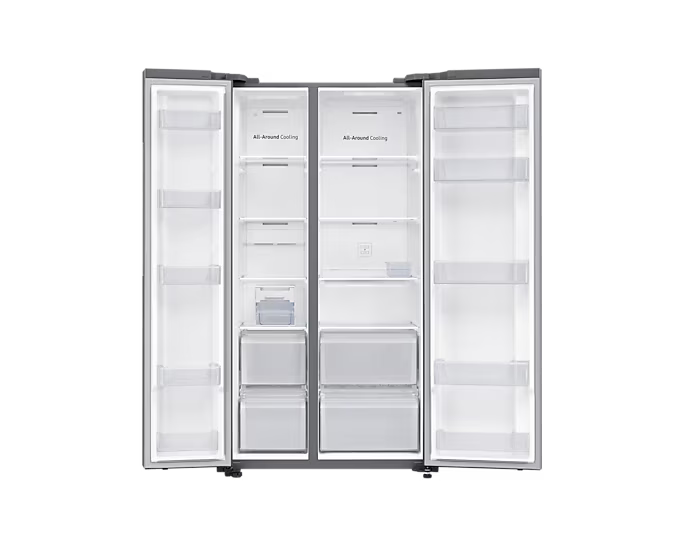 Samsung Refrigerator SBS with All-around Cooling, 680L (RS62R5001M9/LV)