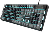 FOREV FV-Q8 Wired Gaming Keyboard (White Light) - Black