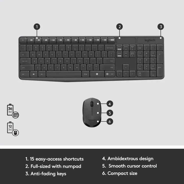 LOGITECH MK235 WIRELESS COMBO