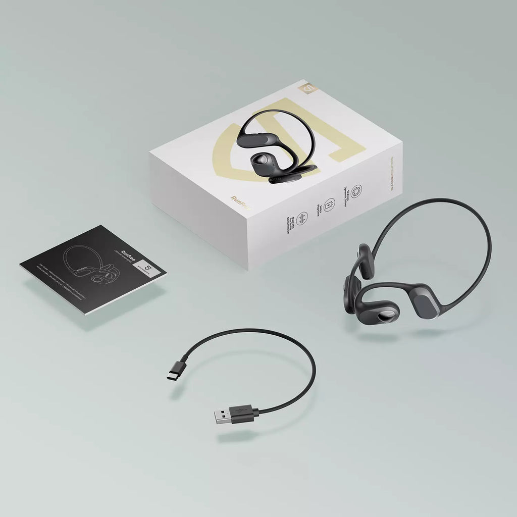 SoundPEATS RunFree Bluetooth 5.3 Sports Air Conduction Open Ear LDAC Headphone Snug Fit for Running / Cycling / Hiking / Gym โ Black