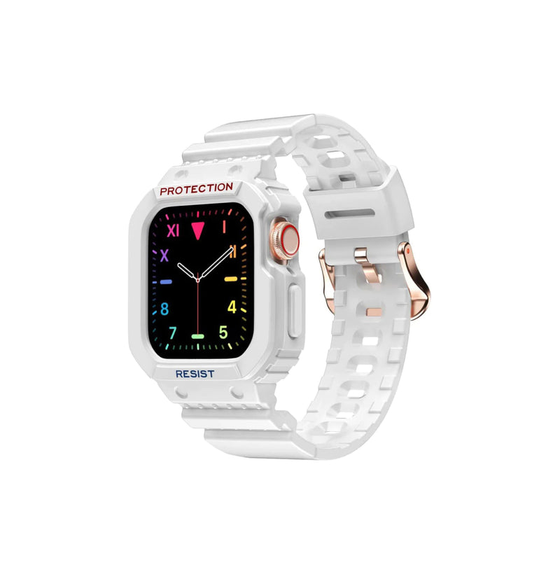 Apple Watch Band & Case Moving Fortress Sport Series Rugged Style 38/40/41MM - White