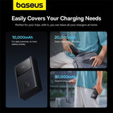 Baseus Star-Lord Digital Display Fast Charging Power Bank 20000mAh 30W Cluster Black（With Simple Series Charging Cable USB to TypeC 3A 0.3m Black）