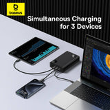 Baseus Adaman Digital Display Fast Charge Power Bank 24000mAh 140W Cluster Black（With Superior Series Fast Charging Data Cable Type-C to Type-C 240W (48V/5A) 1m Black)