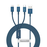 Baseus Superior Series Fast Charging Data Cable USB to M+L+C 3.5A