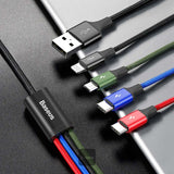 Baseus Fast 4-in-1 Cable For iP+Type-C(2)+Micro 3.5A
