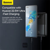 Baseus Bipow Pro Digital Display Fast Charge Power Bank 20000mAh 22.5W Black (With Simple Series Charging Cable USB to Type-C 3A 0.3m Black)