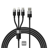 Baseus StarSpeed 1-for-3 Fast Charging Data Cable USB to M+L+C 3.5A