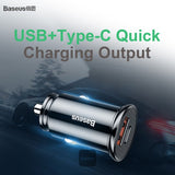 Baseus Circular Plastic A+C 30W PPS Car Charger