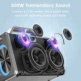 Sounarc K2 200W Karaoke Party Speaker with Dynamic 2.2 Channel System, 2 Wireless Mics included