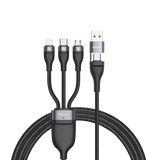 Baseus Flash Series Ⅱ Two-for-three Charging Cable U+C to M+L+C 100W Black