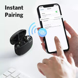 EarFun Air Mini 2 Wireless Earbuds Bluetooth Earbuds with 4 Mics with 10mm Driver TWS Earbuds with Game Mode USB-C Fast Charge 24Hrs Long Playtime