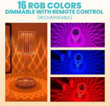 USB Rose Shadow Crystal Table Lamp