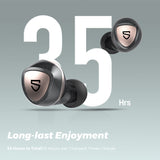 SoundPEATS Sonic Pro Wireless Earbuds, Bluetooth 5.2 Earbuds APTX-Adaptive Wireless Earphones, TrueWireless Mirroring 35 Hrs Game Mode