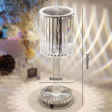 USB Rose Shadow Crystal Table Lamp