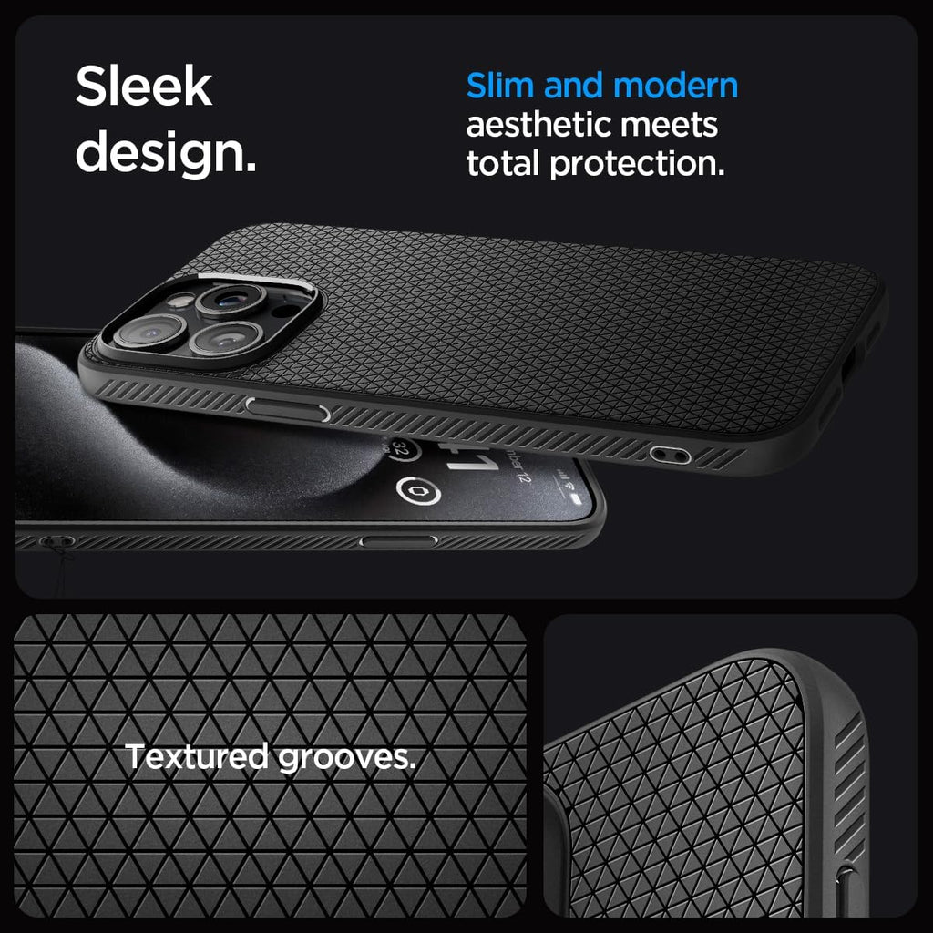 Spigen iPhone 14 Pro Max Liquid Air Cover Black