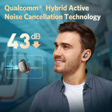 EarFun Free Pro 3 Noise Cancelling Wireless Earbuds Snapdragon Sound Qualcomm aptX™ Adaptive 6 Mics ENC Bluetooth 5.3 Customizable EQ App Cozy Fit Wireless Charge