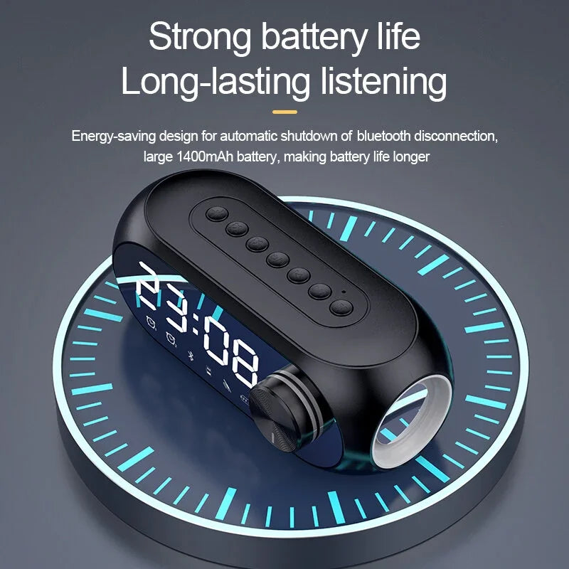 Kisonli LP-2S RGB Speaker Alarm Clock Bluetooth 5.0 TF-Card For Mobile – Cubeonline.pk