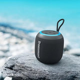 Tronsmart T7 Mini Portable Speaker TWS Bluetooth 5.3 with Balanced Bass, 18 Hours Play Time, IPX7 Waterproof, LED Modes for Outdoor – Black