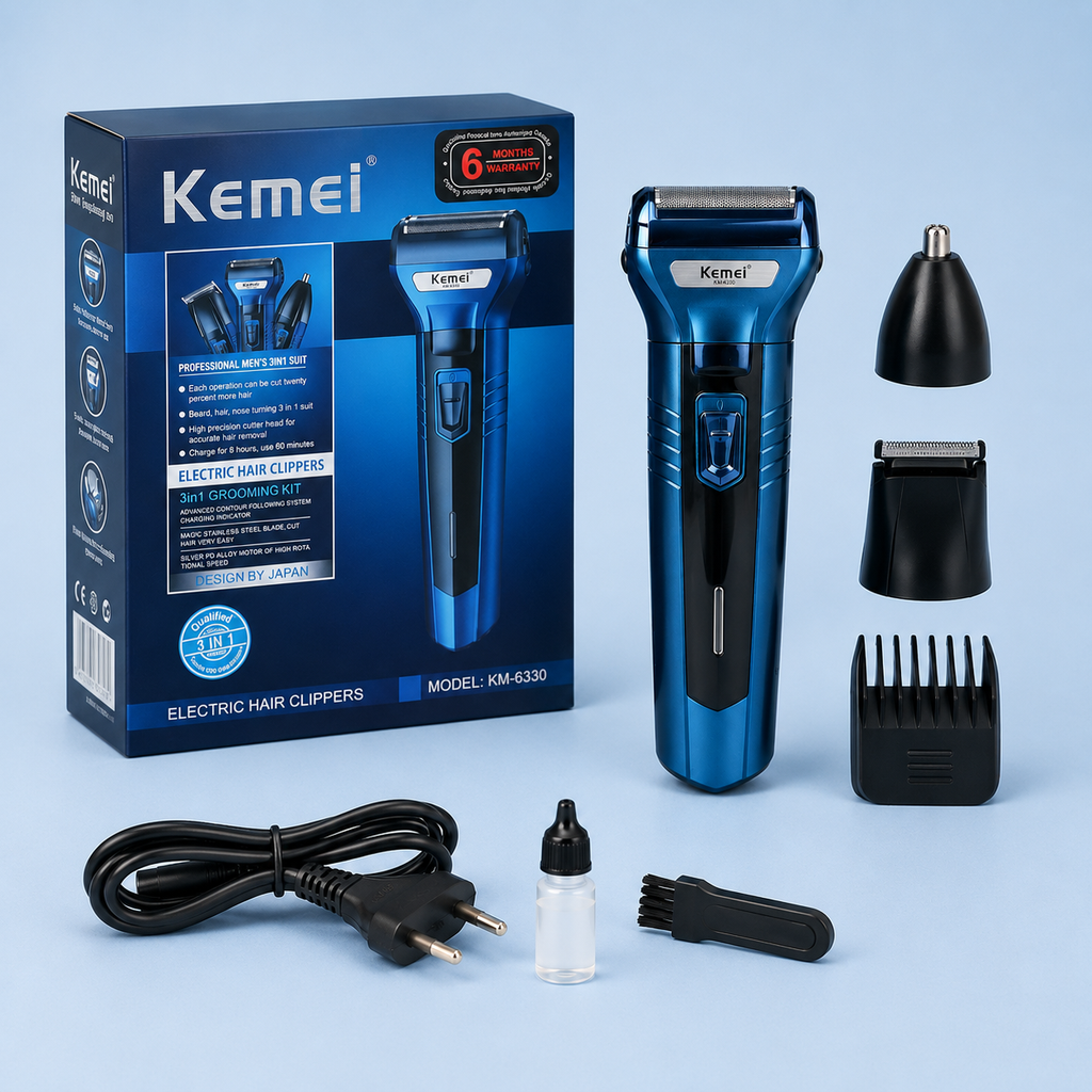 Kemei Trimmer 6330 3 in 1 Grooming Kit
