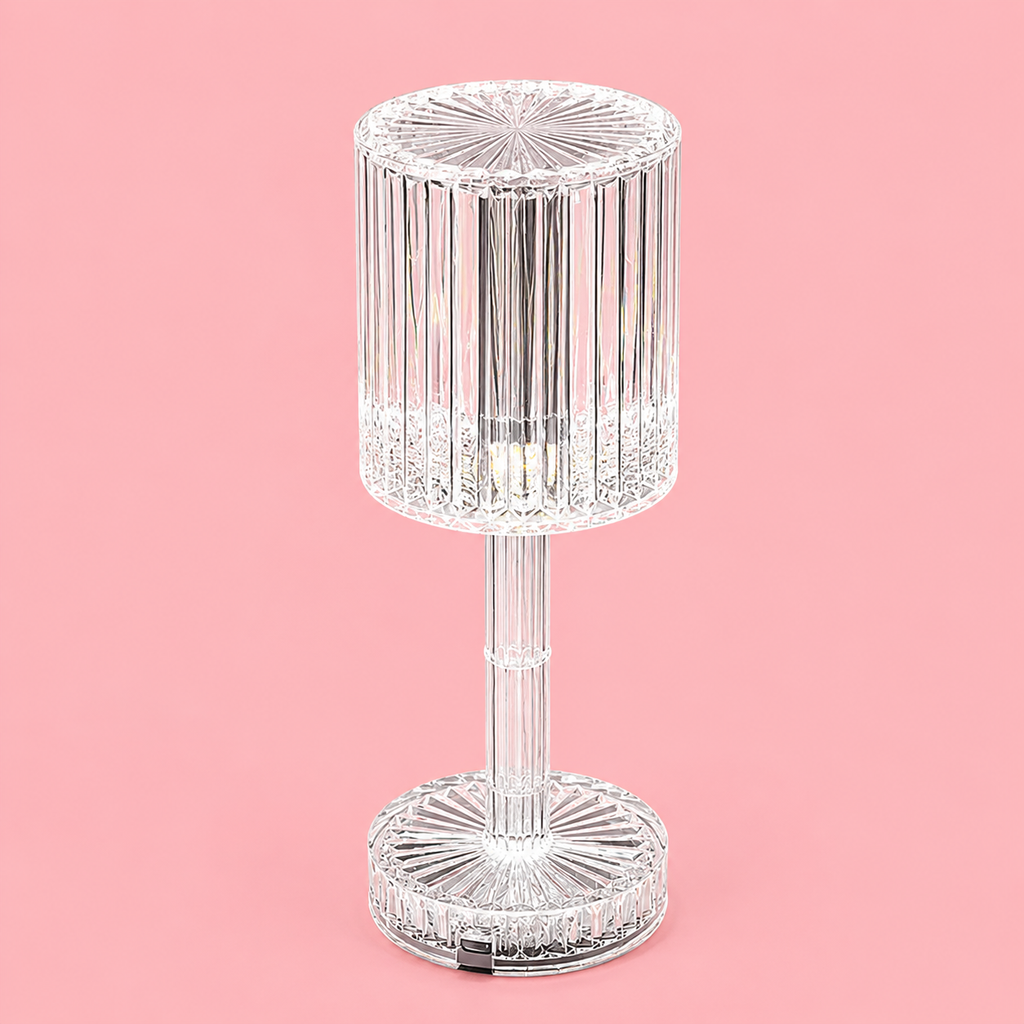 USB Rose Shadow Crystal Table Lamp