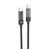 foneng X105 1.2M Transparent Head Braided Cable (60W / PD27W)