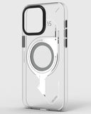 iPhone 15 Pro Case A15 Crystal Clear Case Never Yellowing by Aulumu Unique Cooling Window Design MagSafe Compatible - Clear