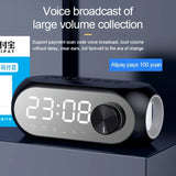 Kisonli LP-2S RGB Speaker Alarm Clock Bluetooth 5.0 TF-Card For Mobile