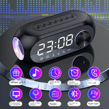 Kisonli LP-2S RGB Speaker Alarm Clock Bluetooth 5.0 TF-Card For Mobile