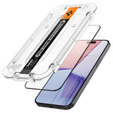 Apple iPhone 15 Pro Max GLAStR EZ Fit Screen Protector Case Friendly by Spigen – Full Cover Black – 2 PACK – AGL06873