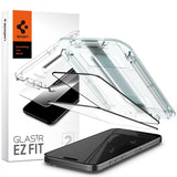 Apple iPhone 15 Pro Max GLAStR EZ Fit Screen Protector Case Friendly by Spigen – Full Cover Black – 2 PACK – AGL06873