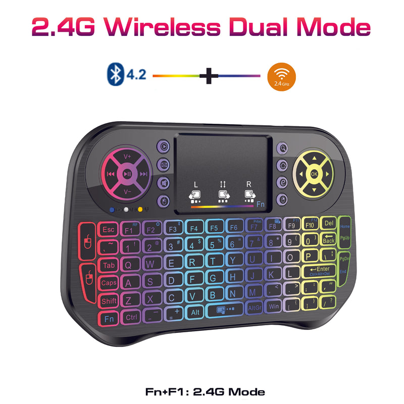 I10 Mini Wireless+Bluetooth Touch pad 7 Color