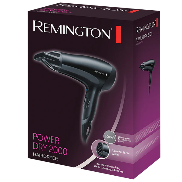 REMINGTON D3010 HAIR DRYER POWER IONIC 2000W