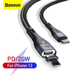 Baseus Zinc Magnetic Safe Fast Charging Data Cable Type-C To iPhone 20W