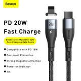 Baseus Zinc Magnetic Safe Fast Charging Data Cable Type-C To iPhone 20W