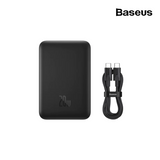 Baseus Magnetic Mini Wireless Fast Charge Power Bank 10000mAh 20W Black（With Baseus Simple wiring Type-C to Type-C 60W（20V/3A）30cm Black)