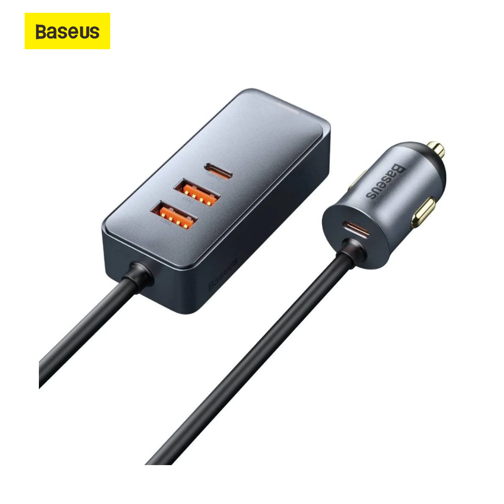 Baseus 120W 2U 2C Expansion Fast Car Charger CUBE