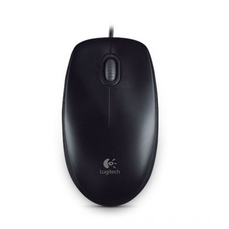 LOGITECH OPTICAL USB WIRED MOUSE B100 - Black (800 dpi)